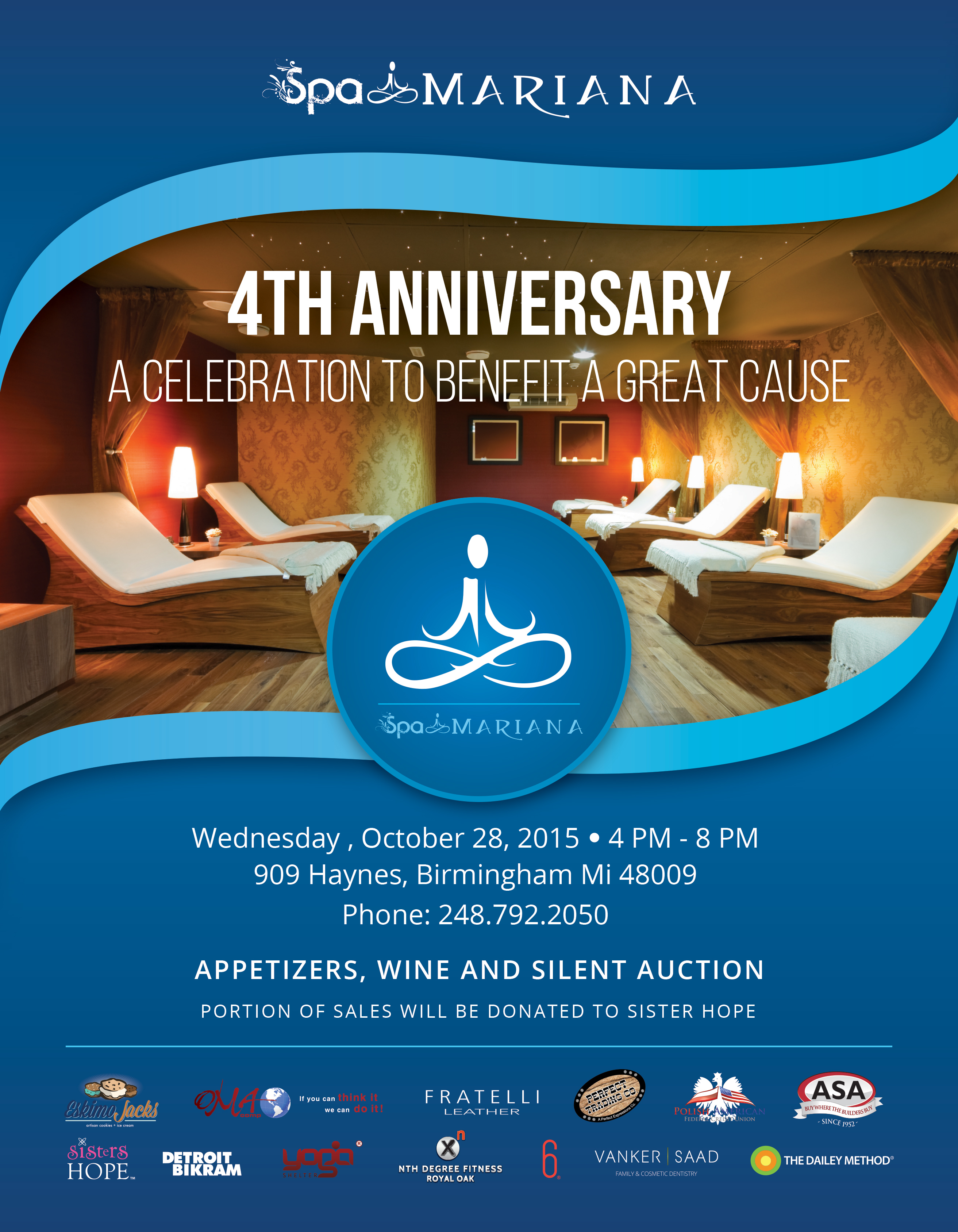 Spa Mariana 2015 Anniversary Flyer