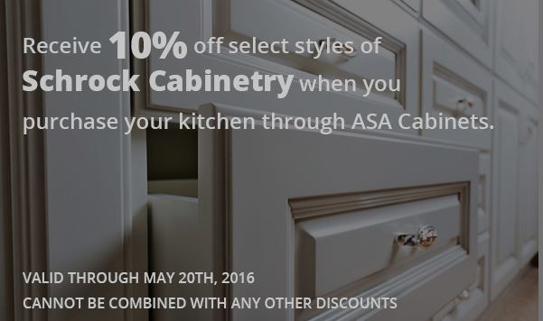 Last Chance For Schrock Cabinetry Discounts Asa Builders Supply